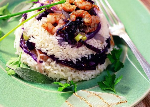 Food, Cuisine, Steamed rice, Ingredient, Rice, White rice, Leaf, Dish, Jasmine rice, Recipe, 