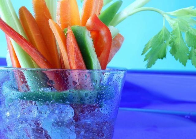 Liquid, Colorfulness, Root vegetable, Majorelle blue, Vegetable, Carrot, Produce, Plant stem, Still life photography, Annual plant, 