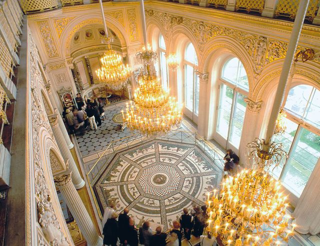 Interior del Palacio de Invierno, en el Hermitage.