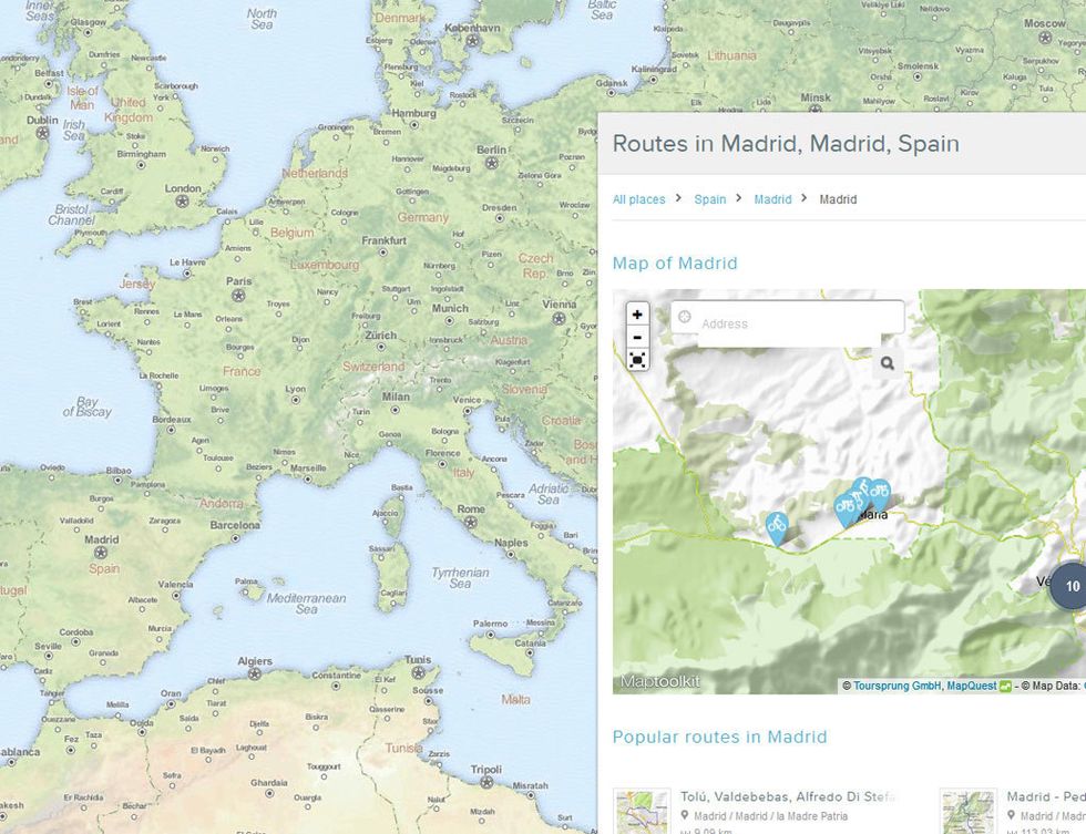 <p>Es la fuente por excelencia de los amantes del ciclismo cuando quieren consultar y crear su próximo itinerario. Completa y muy fácil de usar, en <a href="http://www.bikemap.net/en/regional/Spain/" target="_blank">Bikemap</a> encontrarás cientos de rutas que forjan una línea desde tu ciudad... hasta ese punto del planeta con el que sueñas.</p><p>El manual virtual que debes consultar si quieres asegurarte obetener resultado. Rutas online alrededor del globo que atraviesan montañas, recorren kilómetros en la carretera o descubren recovecos distintos en cada ciudad. <strong>¿Y lo mejor?</strong> Son itinerarios que comparte la gente que ya los ha realizado para que el resto de usuarios, pueda simplemente consultar, o también hacer. ¡100% fiable!</p>
