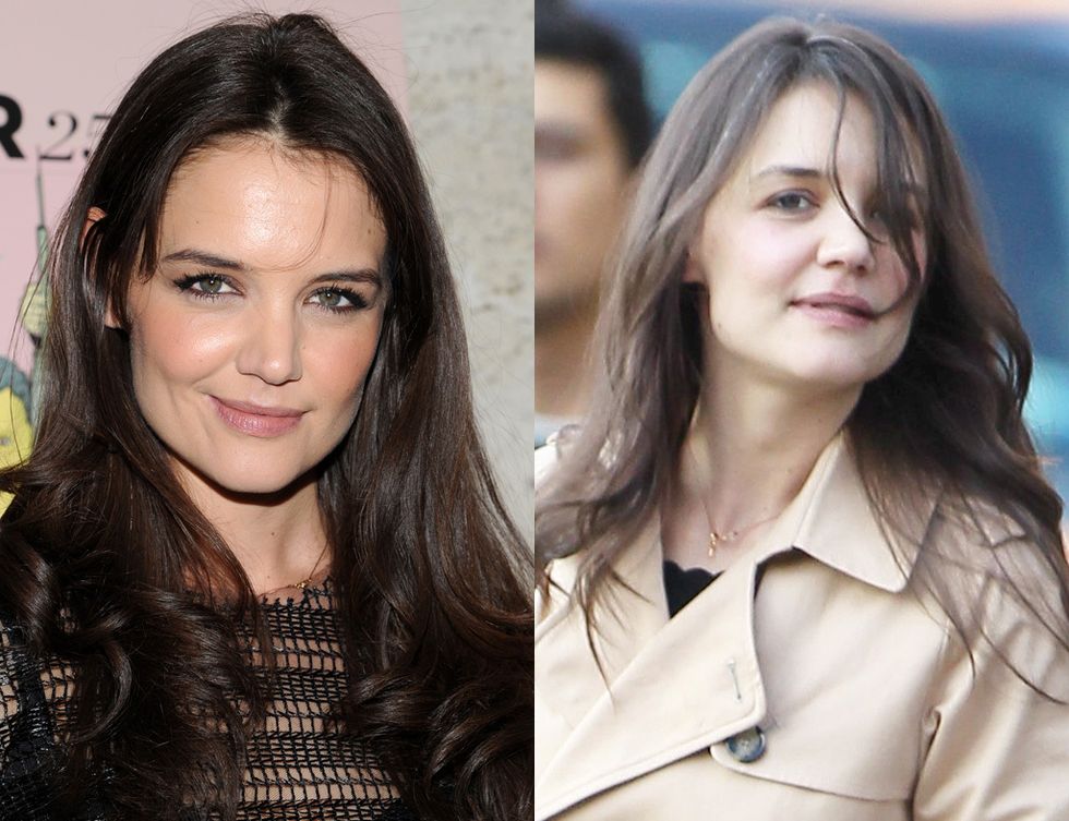 <p>Una buena base de maquillaje y corrector hacen maravillas en el rostro de <strong>Katie Holmes</strong>. Una buena capa de máscara de pestañas le sienta también a las mil maravillas. </p>