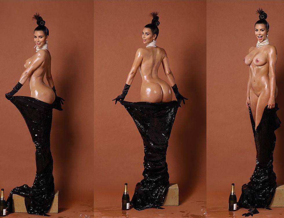 <p>La producción que hizo Kim Kardashian para la revista Paper se convirtió en viral. El desnudo de la 'celeb' provocó muchos 'memes' en las redes sociales.</p>