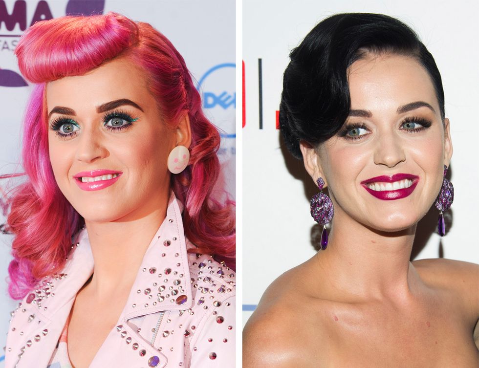 <p>Nos gustan las cejas 'retro' muy marcadas que suele lucir <strong>Katy Perry</strong>, pero las preferimos en su versión más natural... mucho mejor con el sutil relleno de la derecha.</p>