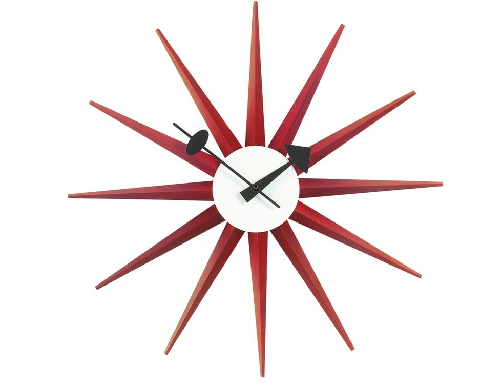 <p>Reloj <i>Sunburst</i>, de George Nelson, en Vitra, 334 €.&nbsp;</p>