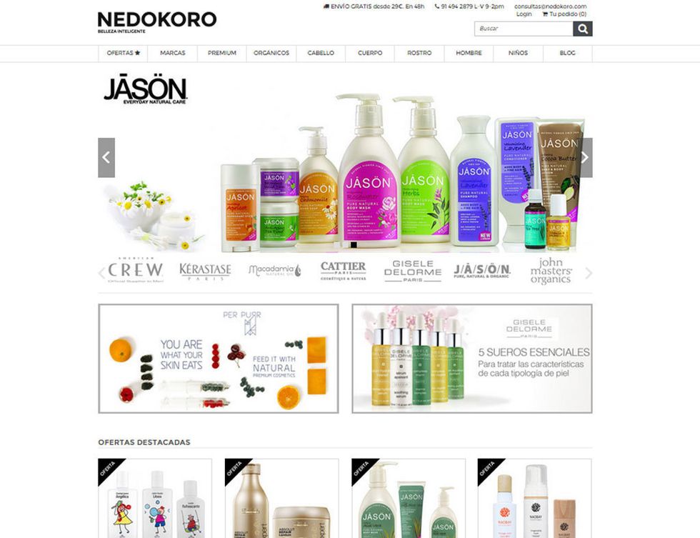 <p><a href="http://www.nedokoro.com/" target="_blank">Nedokoro</a> cuenta con una amplia gama de marcas de belleza de peluquería y cosmética así como de productos capilares profesionales y <strong>firmas orgánicas naturales</strong>.</p><p>Podrás encontrar en ella <strong>marcas exclusivas muy difíciles de encontrar en España</strong> como Dr Paw Paw, Naobay, Tigi, American Crew o China Glaze entre otras. Merece la pena echar un vistazo.</p>