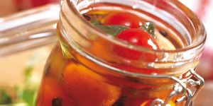 Fluid, Preserved food, Mason jar, Produce, Pickling, Food storage containers, Ingredient, Canning, Fruit preserve, Recipe, 