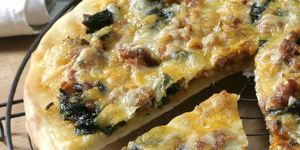 Food, Cuisine, Baked goods, Dish, Ingredient, Finger food, Recipe, Pizza, Snack, Pizza cheese, 