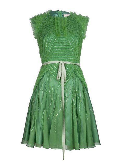 <p>Verde esmeralda de corte evasée <strong>(297€)</strong></p>