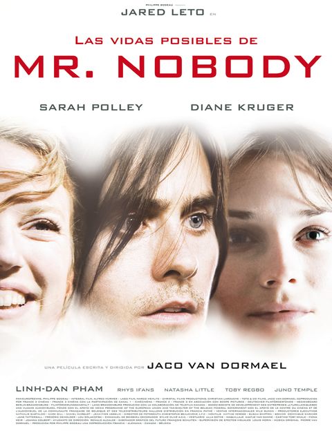 <p><strong>LAS VIDAS POSIBLES DE MR. NOBODY. </strong>Una original película, a caballo entre el drama y la ciencia ficción, que cuenta como sería la vida de un chico si se fuera a vivir con su padre, o con su madre, tras la separación de estos. Potente reparto con Jared Leto, Sarah Polley y Diane Kruger. <strong>Te gustará: </strong>Si te has planteado alguna vez si el destino está o no escrito. <strong>No la veas:</strong> Si te cuesta aguantar películas de más de dos horas de duración. Ésta las supera en 15 minutos.</p>