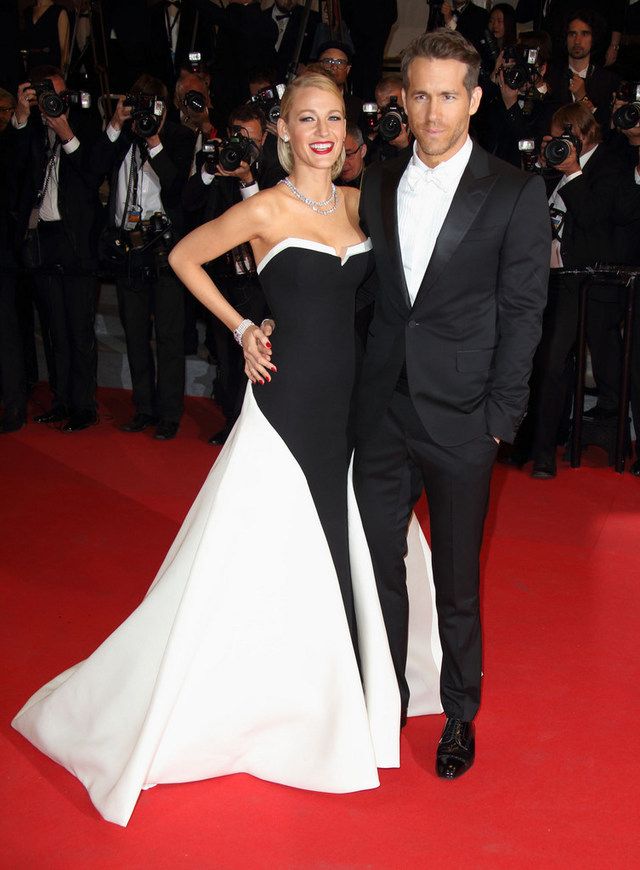 ¿La pareja de guapos por excelencia de Cannes? Blake Lively impresionante con un vestido de Gucci en la premiere de 'Captives' en 2014.