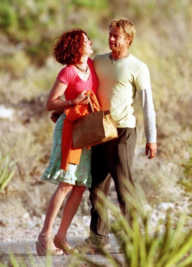 <p>Julia fue pareja, pero sólo en la gran pantalla, de Brad Pitt en la película 'The Mexican'.</p>