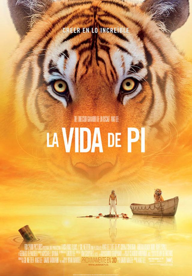 <p>El joven Pi vive en La India con su familia, que es dueña de un zoo. Deciden mudarse a Canadá, pero el barco en el que viajan naufraga y Pi se ve obligado a compartir bote con un tigre, un orangután, una hiena y una cebra. A partir de ese momento, su vida se convierte en una aventura en la que se juega la vida. Ang Lee está dirige una de las películas más esperadas del año.</p>