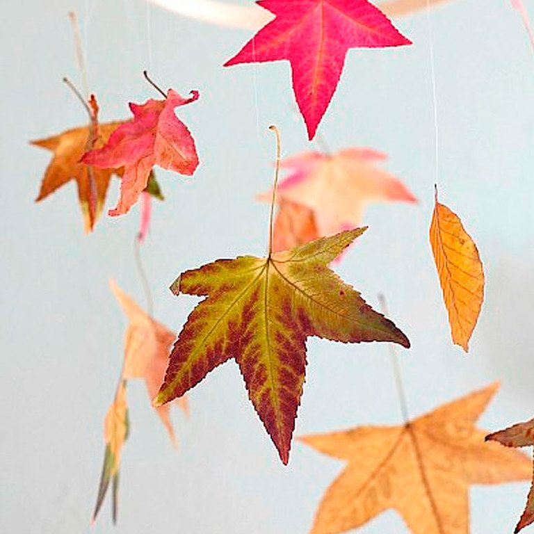 DIY con hojas de otoño