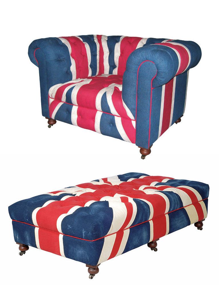 <p>Nos fascinan las piezas de la serie Union Jack Bensington de Timothy Oulton; todo un elogio a la bandera británica. </p>