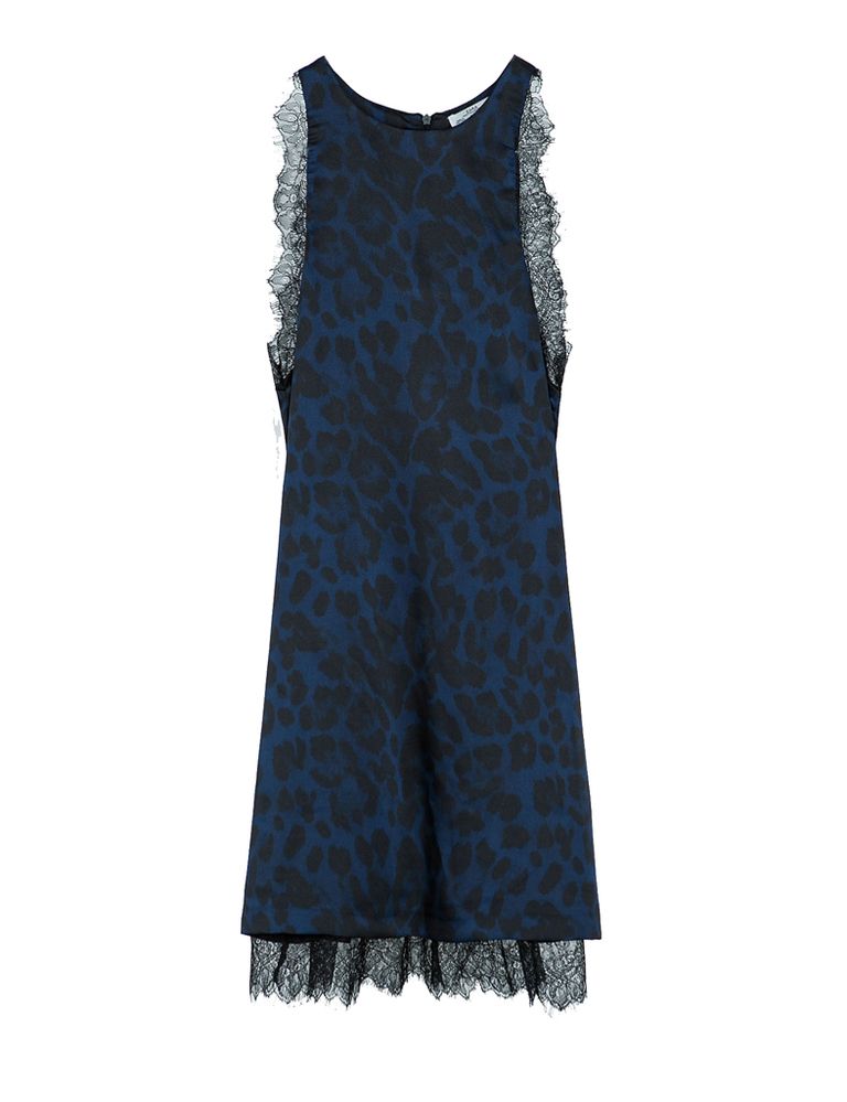 <p>Vestido de print animal con encaje, de Zara, 39,95 €.</p>
