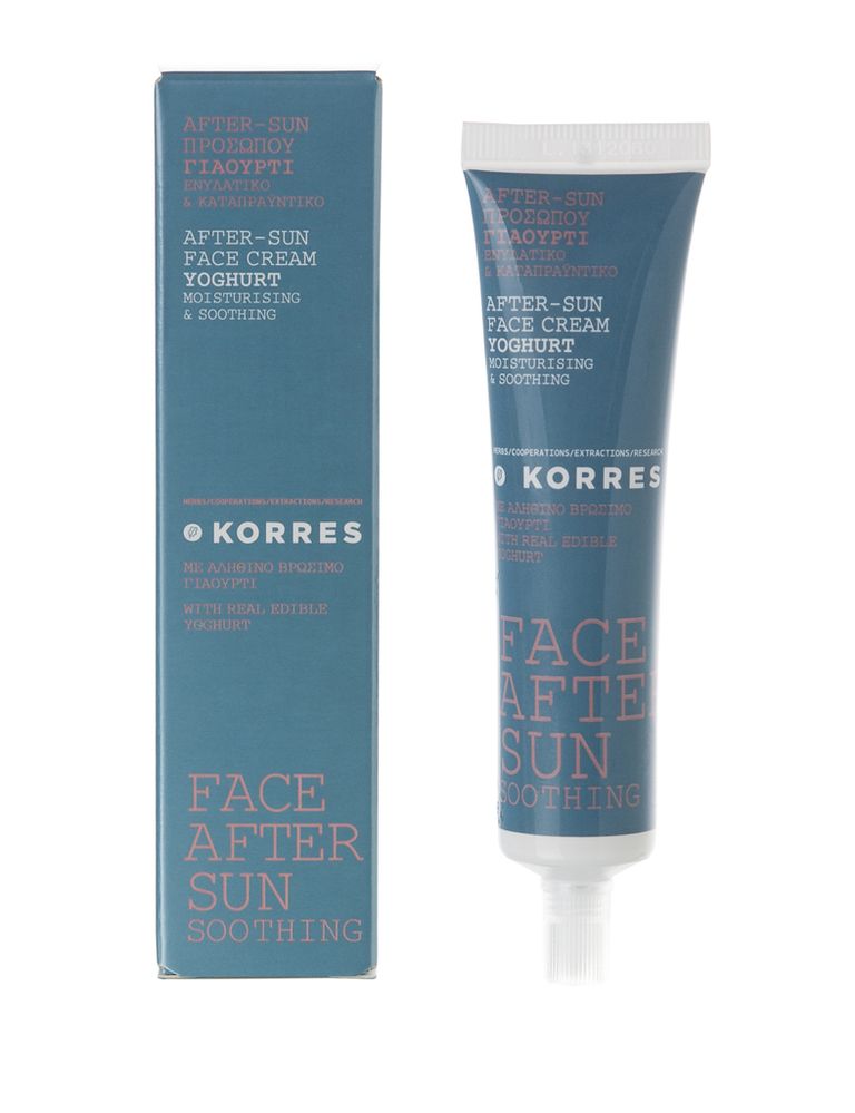 <p>'After-sun específico para el rostro' (24 €), de <strong>Korres</strong>. A base de yogur griego.</p>