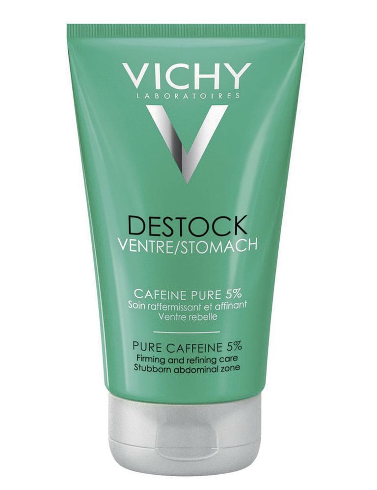 <p>'Destock Ventre' (28 €), de <strong>Vichy</strong>. Con un 5% de cafeína.</p>