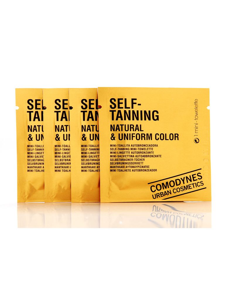 <p>'Self Tanning' (11,30 €), toallitas autobronceadoras individuales de <strong>Comodynes</strong>. </p>
