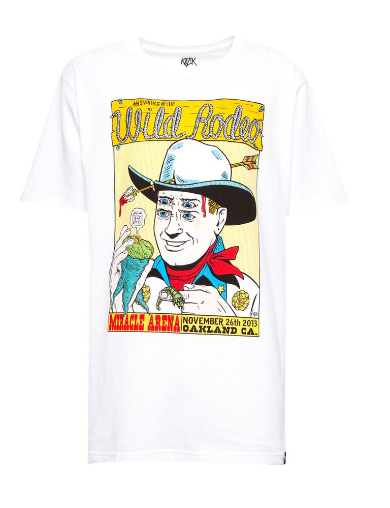 <p>El marcado estilo pop de Kozik se refleja en esta camiseta de temática 'Far West', 12,99 €.</p>