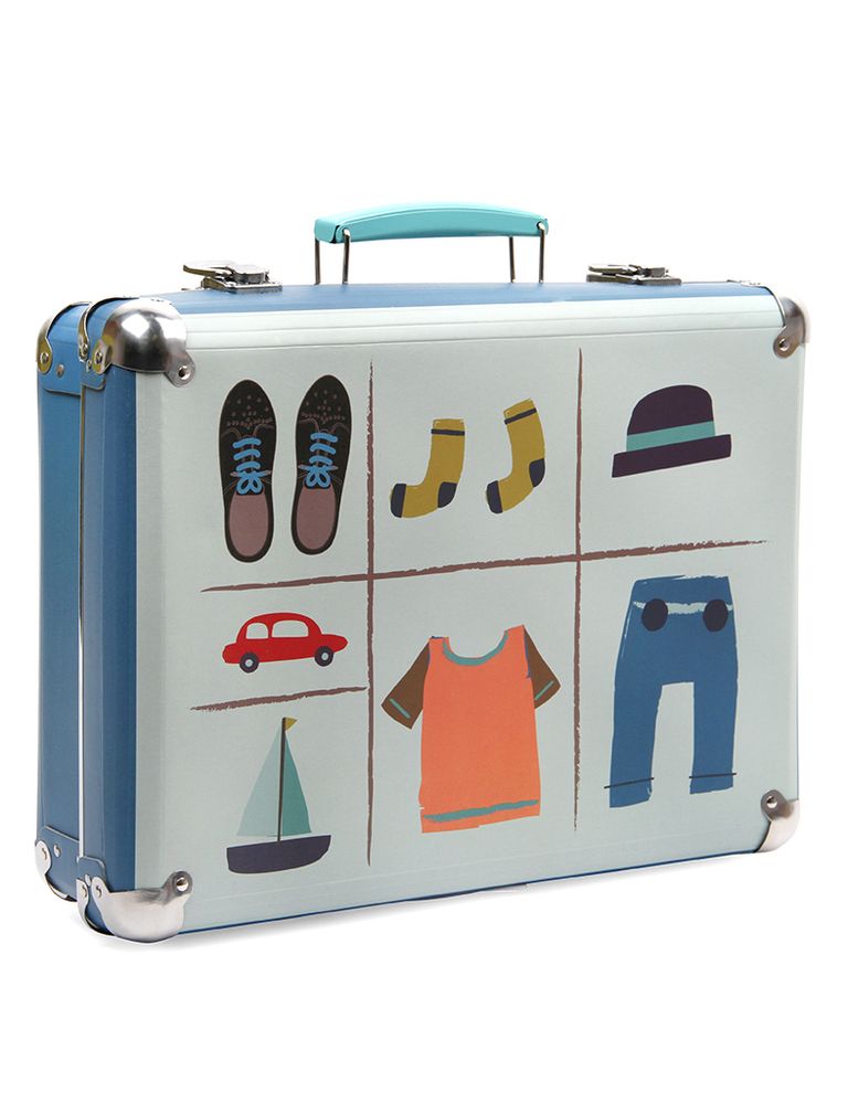 <p>Ponle un toque antiguo a tus equipajes para viajes cortos con esta preciosa maleta con cierres metálicos (25,45 € aprox.), de <a href="http://www.paperchase.co.uk/just-in-case-suitcase.html" target="_blank">Paperchase.</a></p>