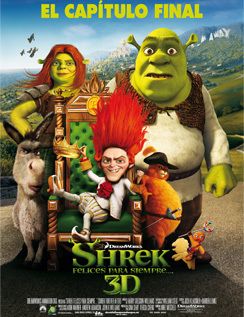 <p>Cuarta y última entrega de las aventuras del ogro verde, en la que Shrek tendrá que luchar por volver a su antigua y tranquila vida. </p>
<p><strong>Te gustará:</strong> Si eres fan de la animación gamberra con un punto ácido. </p>
<p><strong>No la veas: </strong>Si vas a tener la tentación de compararla con las anteriores. Las cuartas partes nunca fueron mejores.</p>