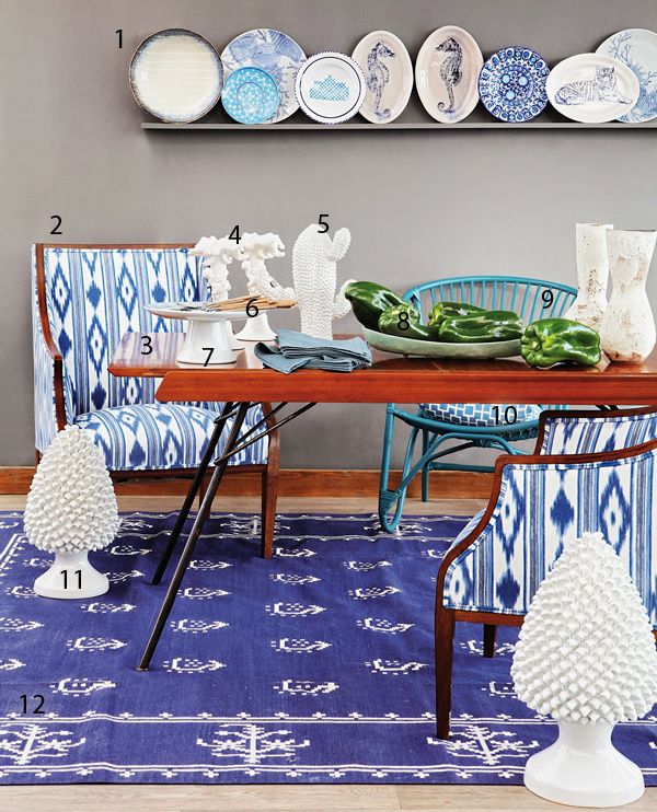 Blue, Dishware, Room, Table, Plate, Porcelain, Serveware, Home accessories, Linens, Interior design, 