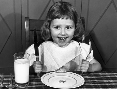 Facial expression, Child, Eating, Smile, Lip, Black-and-white, Meal, Monochrome, Toddler, Photography, 