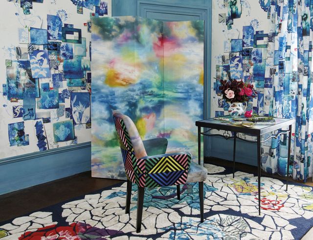 Blue, Room, Interior design, Wall, Turquoise, Teal, Art, Paint, Aqua, Majorelle blue, 
