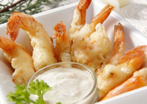 Food, Fried food, Ingredient, White, Deep frying, Seafood, Fast food, Condiment, Cooking, Ranch dressing, 