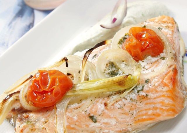 receta de salmon en papillote con verduras