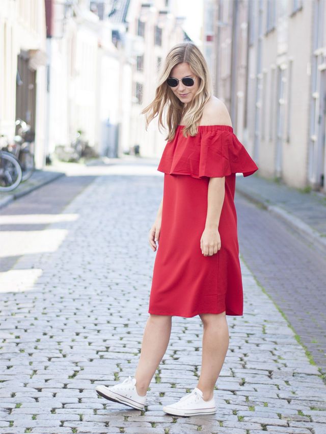 Converse blancas con vestido hotsell