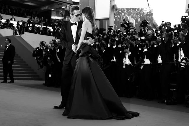 Crowd, Standing, Monochrome, Formal wear, Style, Monochrome photography, Gown, Black-and-white, Street fashion, Haute couture, 