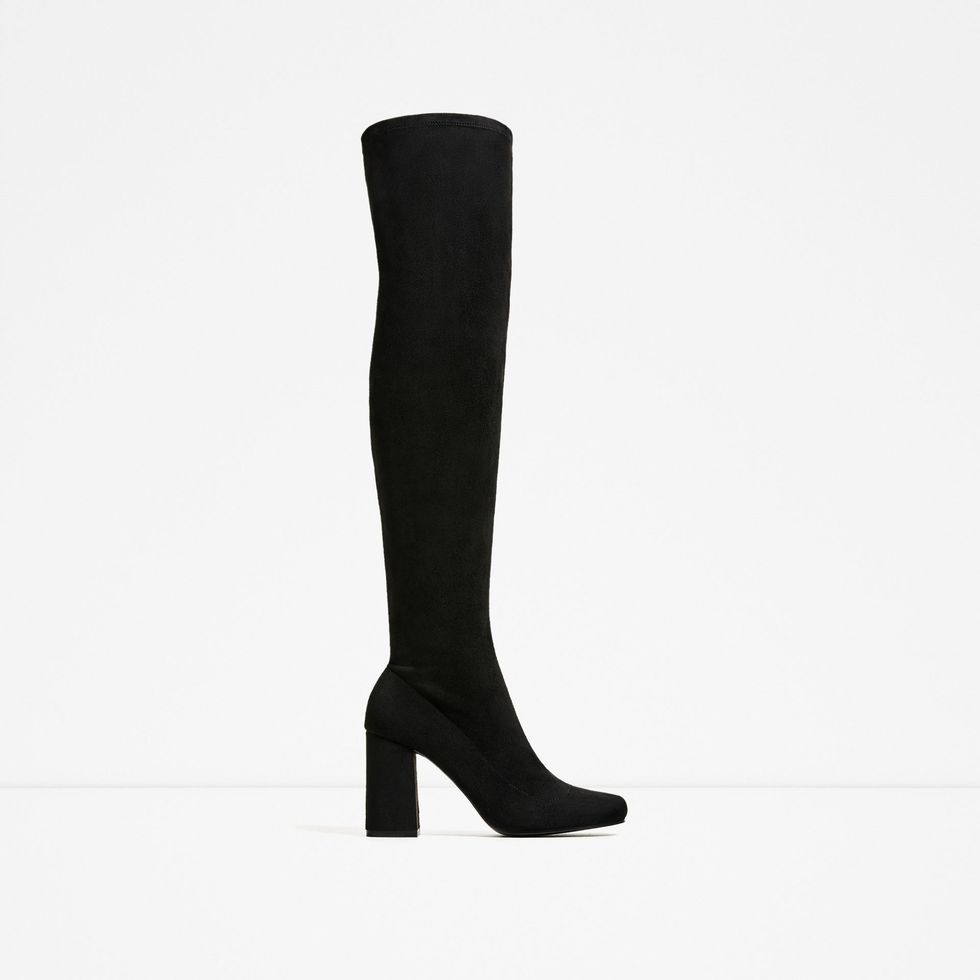 Boot, Costume accessory, Black, Leather, Riding boot, Knee-high boot, Synthetic rubber, Snow boot, 
