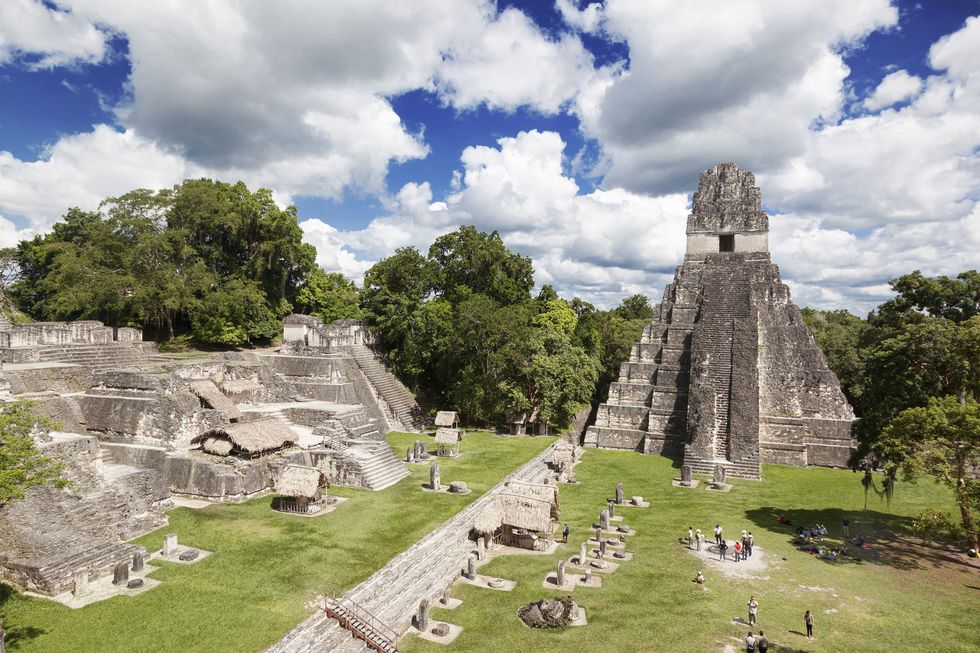 Nature, Sky, Cloud, Ancient history, Landmark, Ruins, Rock, History, Maya civilization, Maya city, 