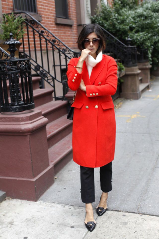 Clothing, Red, Photograph, Coat, Trench coat, Street fashion, Snapshot, Outerwear, Overcoat, Fashion, 
