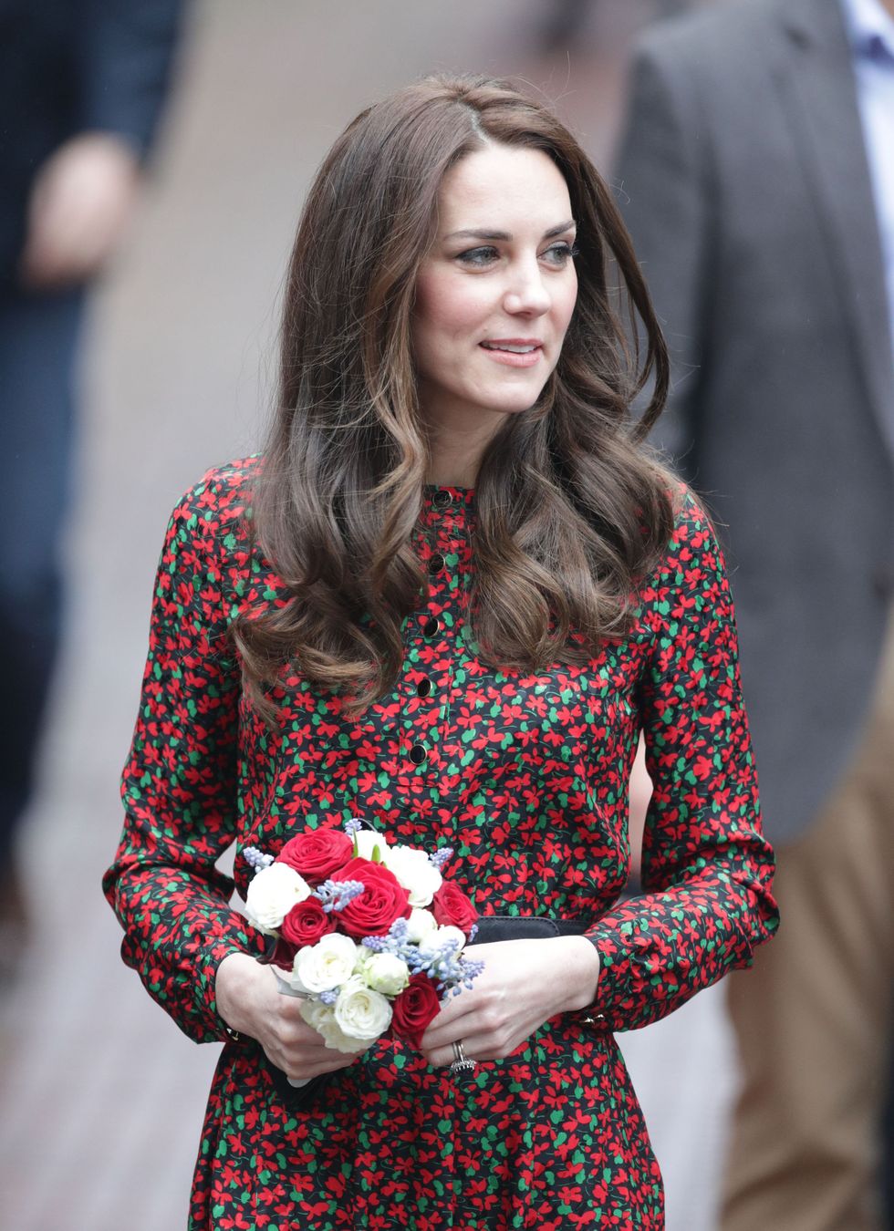 Red, Style, Pattern, Street fashion, Fashion, Beauty, Blazer, Long hair, Day dress, Design, 