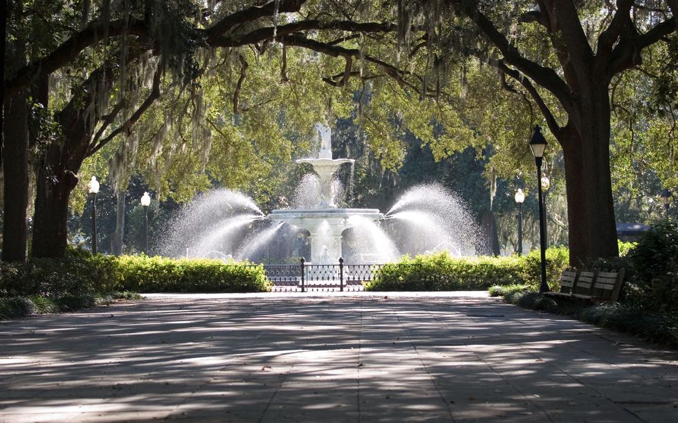 <p>It's obvious what makes Savannah such a romantic destination: the Spanish-moss covered canopies overhanging the sidewalks, the Southern comfort cuisine, the stately antebellum homes, charming B&amp;Bs and the perfectly manicured gardens that enhance the historic town squares.  </p>