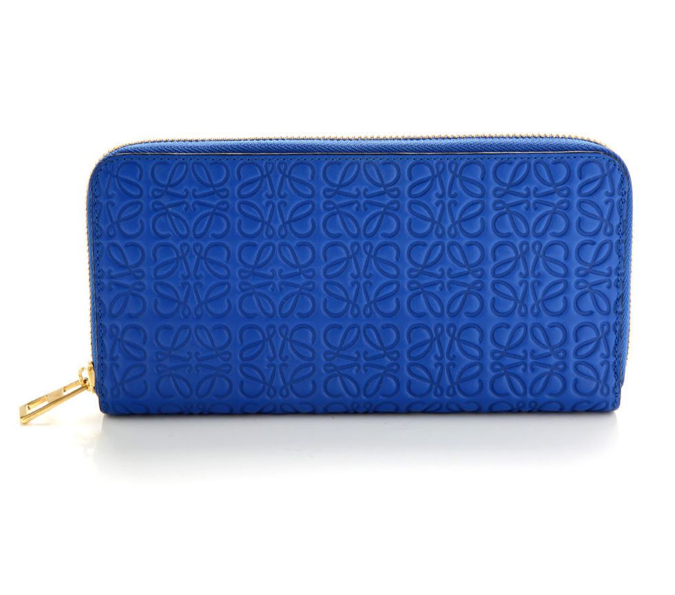 Wallet, Zipper, Coin purse, Blue, Fashion accessory, Electric blue, Cobalt blue, Rectangle, Material property, Handbag, 