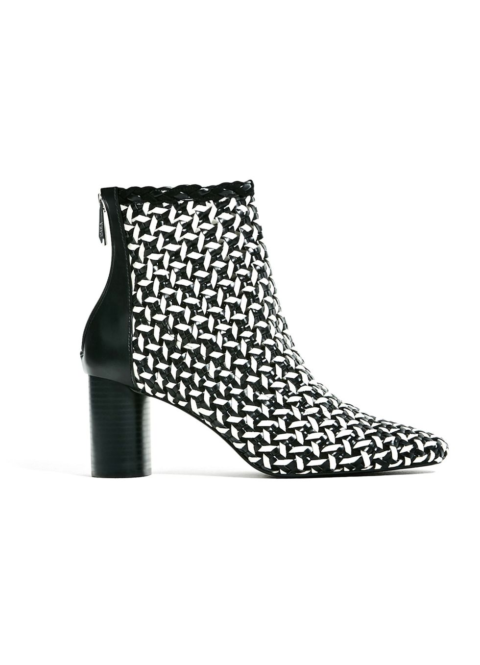 White, Boot, Black, Pattern, Beige, Synthetic rubber, Leather, Fashion design, Silver, Buckle, 