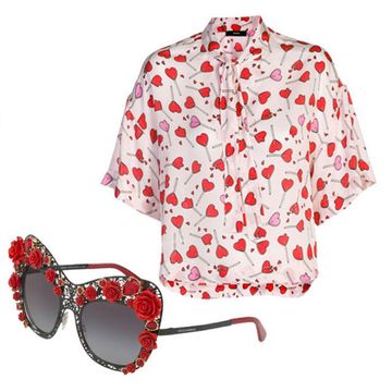 Eyewear, Vision care, Product, Sleeve, Red, Sunglasses, Collar, Chain, Fashion accessory, Pattern, 