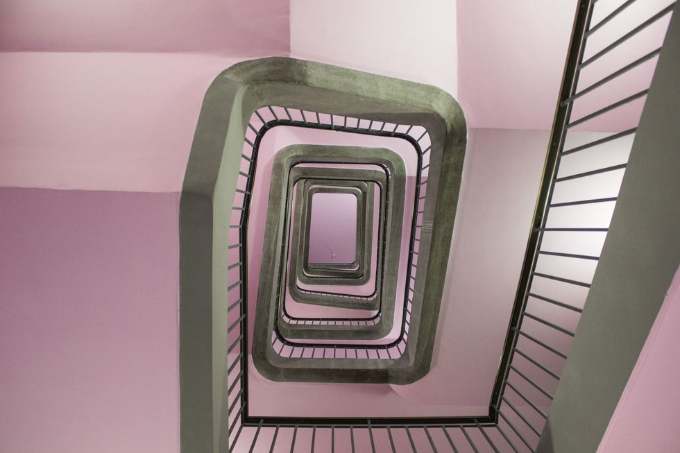 Line, Pattern, Purple, Rectangle, Parallel, Design, Symmetry, Square, Maze, Stairs, 
