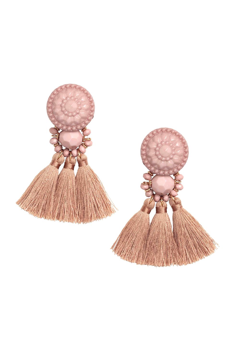 Brown, Pink, Costume accessory, Peach, Earrings, Natural material, Beige, Brush, Fashion design, Hair accessory, 