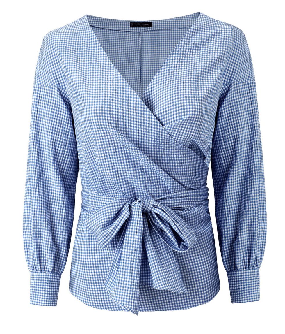 Clothing, Blue, Product, Dress shirt, Collar, Sleeve, Pattern, Textile, Shirt, White, 