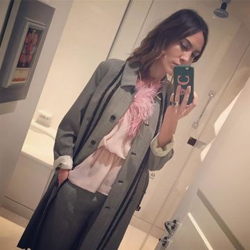 Clothing, Pink, Fashion, Outerwear, Dress, Textile, Fashion design, Long hair, Photography, Sleeve, 
