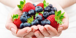 Finger, Fruit, Food, Natural foods, Produce, Sweetness, Seedless fruit, Frutti di bosco, Berry, Ingredient, 