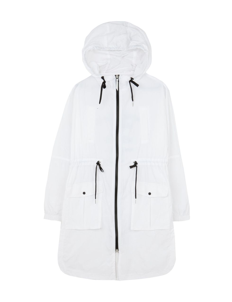 Clothing, Hood, Outerwear, White, Jacket, Sleeve, Coat, Parka, Hoodie, Raincoat, 