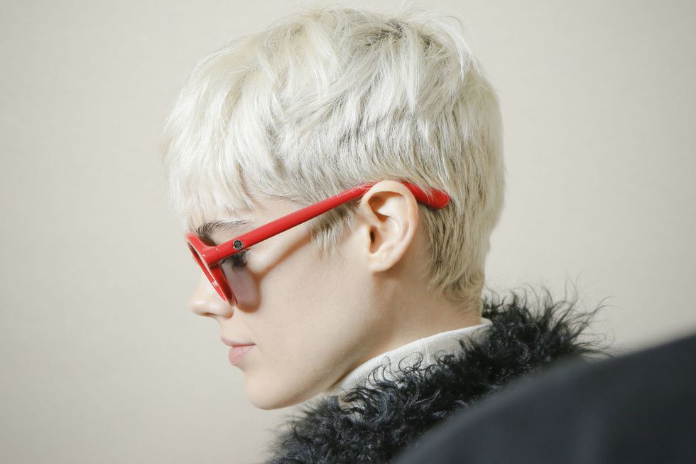 Eyewear, Hair, Face, White, Glasses, Hairstyle, Head, Cool, Chin, Blond, 