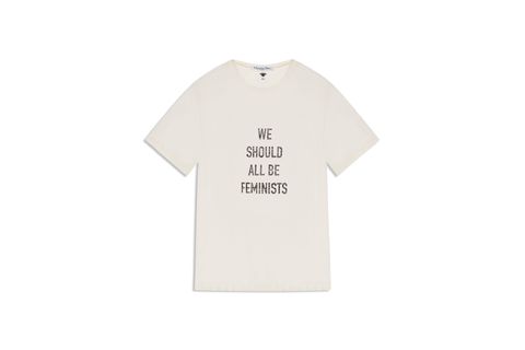 T-shirt, White, Clothing, Sleeve, Product, Text, Font, Top, Active shirt, Beige, 
