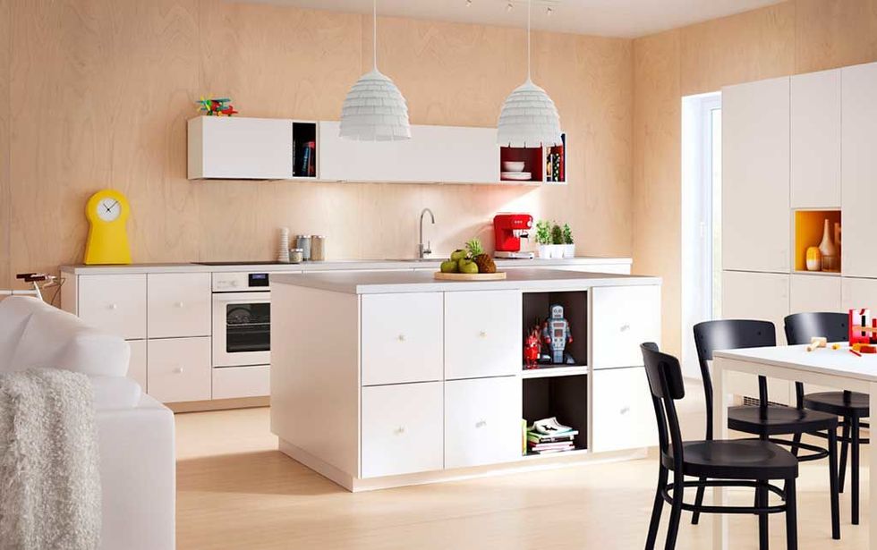 Meuble Lave Vaisselle Ikea Gallery  Cocina madera, Cocina blanca y madera,  Muebles de cocina de madera