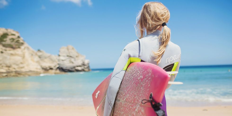 Vacation, Summer, Fun, Surfing Equipment, Surfboard, Personal protective equipment, Surfing, Swimwear, Blond, Leisure, 